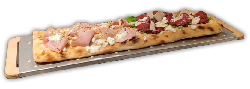 Schneidebrett, Servierplatte für Pizza, Pinsa und Focaccia
